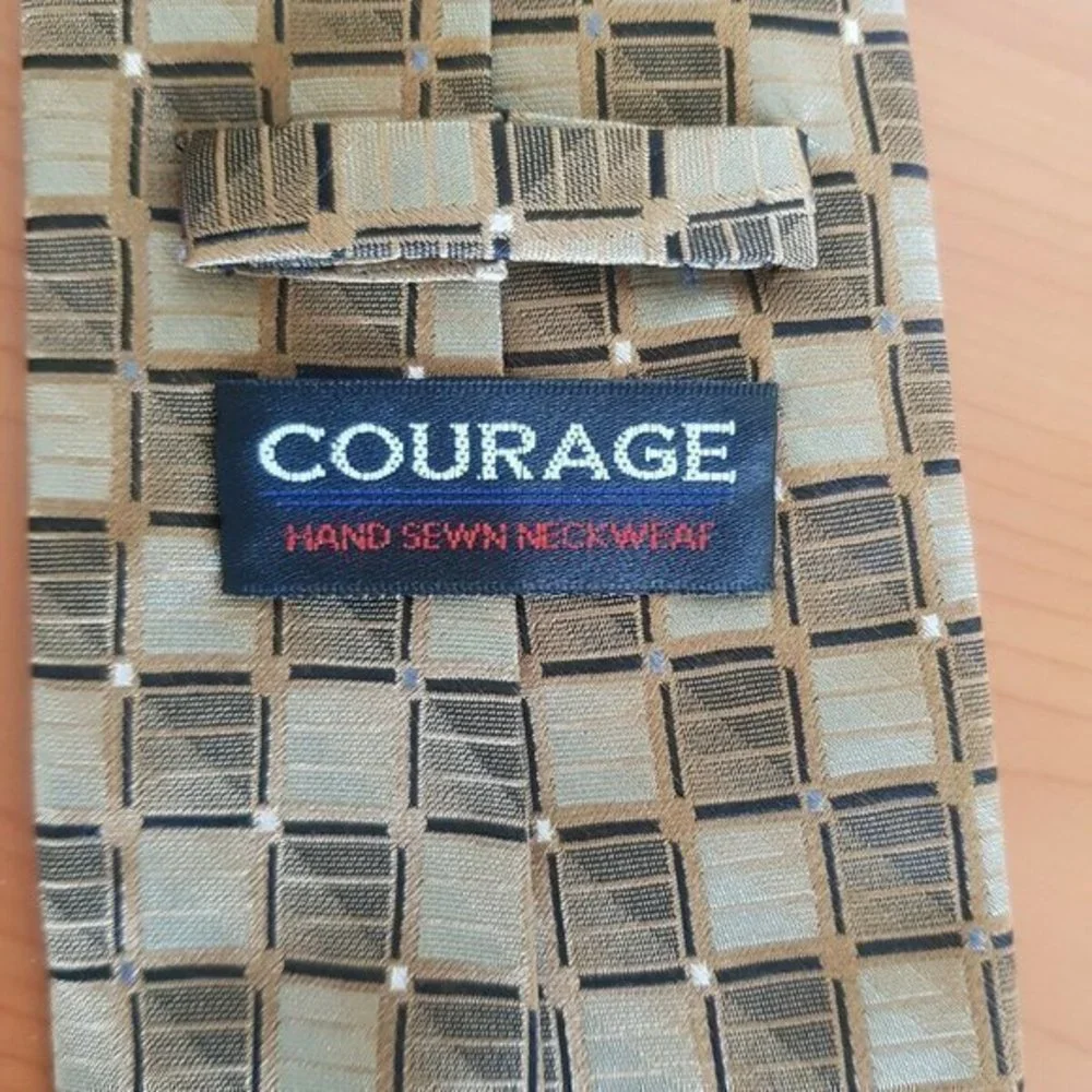Courage Neck Tie Men's Multicolored Square Checks 57″ (144cm) Wide 4 